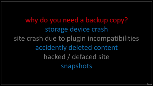 WordPress: Backup and Restore – Screenshot 1