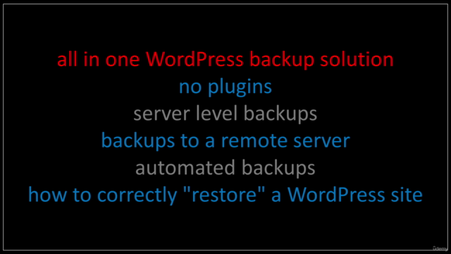 WordPress: Backup and Restore – Screenshot 4