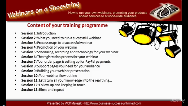 Running successful Webinars on a Shoestring – Screenshot 2