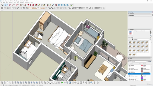 3D Floor Plan Masterclass with Sketchup, Vray & Flextools – Screenshot 3
