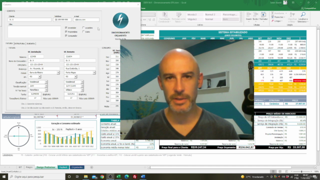 ENERGIA SOLAR - Planilha Dimensionamento e Orçamento (Trial) – Screenshot 2