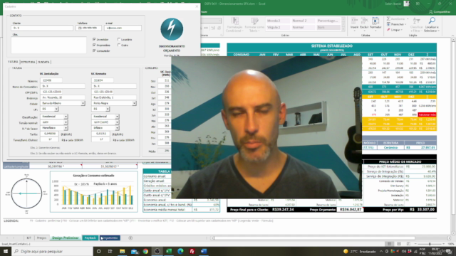 ENERGIA SOLAR - Planilha Dimensionamento e Orçamento (Trial) – Screenshot 3