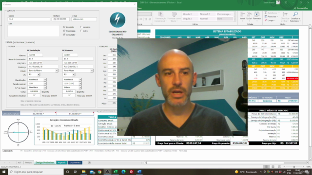 ENERGIA SOLAR - Planilha Dimensionamento e Orçamento (Trial) – Screenshot 4