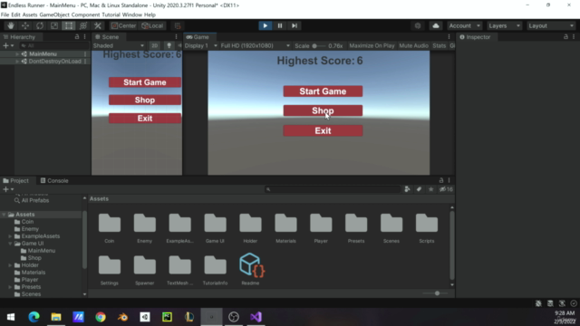 Unity Game Development: Endless Running Game – Screenshot 3