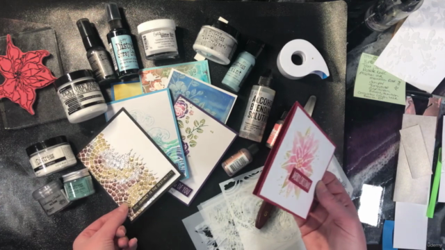 Texture Paste Techniques for Cards Class – Screenshot 3
