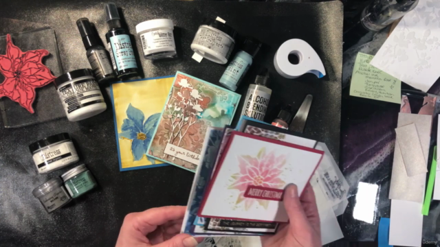 Texture Paste Techniques for Cards Class – Screenshot 4