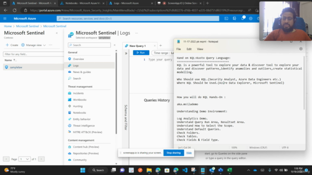 Hands On: Kusto Query Language(KQL) – Screenshot 1