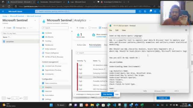 Hands On: Kusto Query Language(KQL) – Screenshot 2