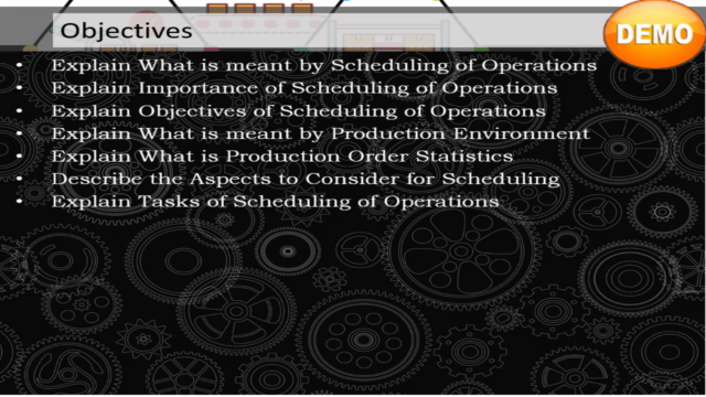 Scheduling of Operations – Screenshot 2