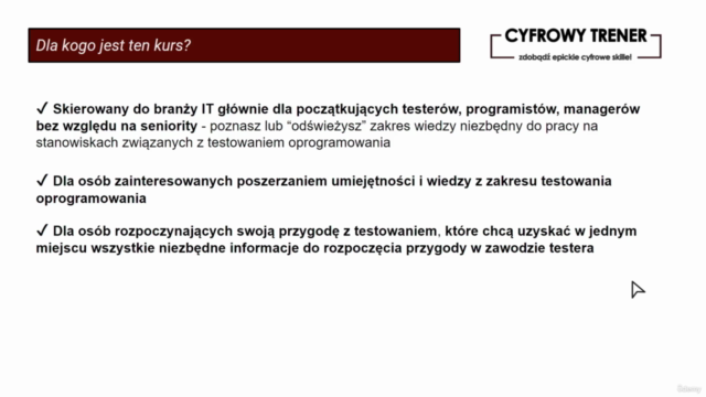 Bootcamp testerski - testowanie oprogramowania 2025 – Screenshot 1