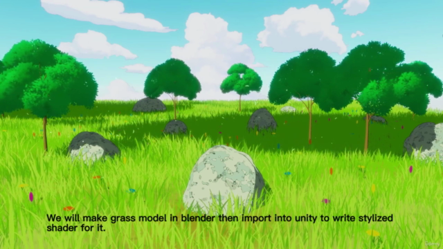 Make Stylized Grass by using Blender and Unity – Screenshot 1