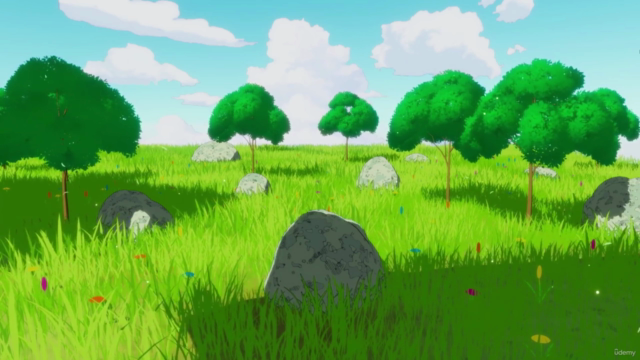 Make Stylized Grass by using Blender and Unity – Screenshot 2