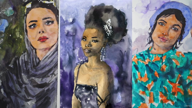 Watercolour Portraiture Essentials: Painting Skin Tones – Screenshot 2