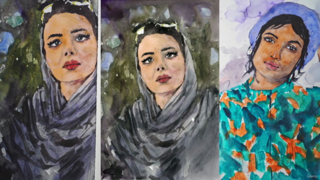 Watercolour Portraiture Essentials: Painting Skin Tones – Screenshot 3