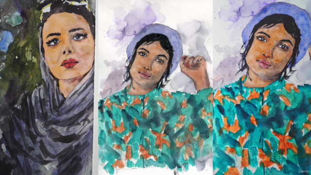 Watercolour Portraiture Essentials: Painting Skin Tones – Screenshot 4