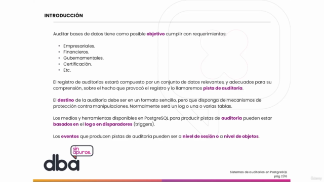 Sistemas de Auditorías en PostgreSQL – Screenshot 1