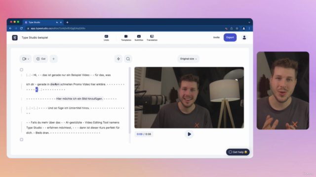 Einfache Videobearbeitung durch AI-Unterstützte Video Tools – Screenshot 1