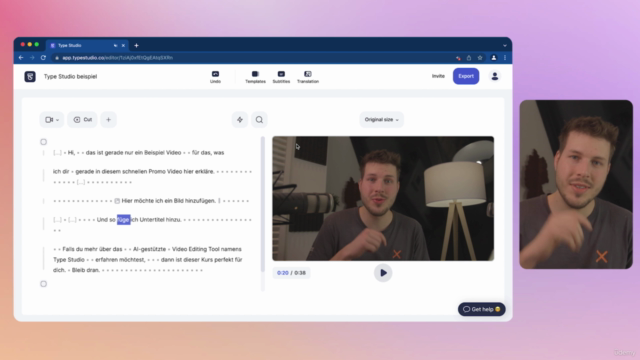 Einfache Videobearbeitung durch AI-Unterstützte Video Tools – Screenshot 3