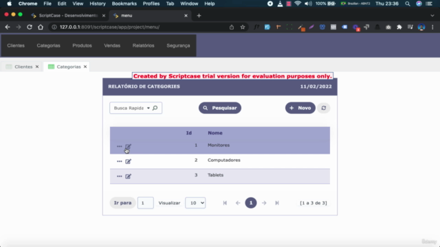 Projeto Prático: Micro Sistema de Vendas Com ScriptCase 9 – Screenshot 2