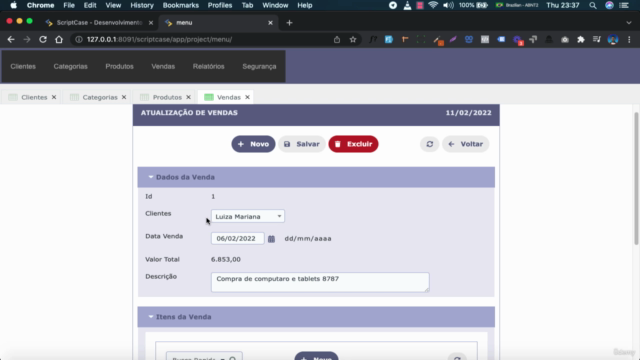 Projeto Prático: Micro Sistema de Vendas Com ScriptCase 9 – Screenshot 3