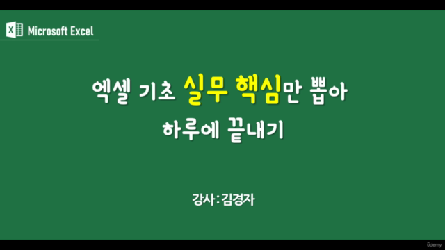 엑셀 기초 실무핵심만 뽑아 하루에 끝내기 – Screenshot 1