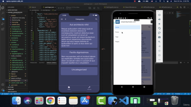 Create a React Native Mobile App for WordPress Website 2020 – Screenshot 1