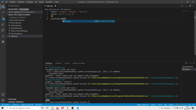 Learn python language from scratch + MySql practical part