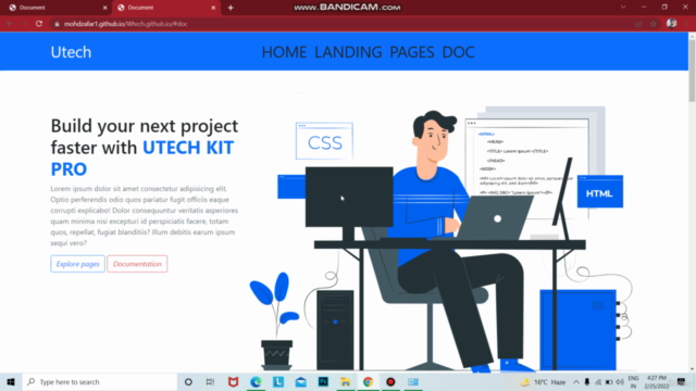 Build two projects using HTML5 ,CSS3 & bootstrap5 - 2022 – Screenshot 1