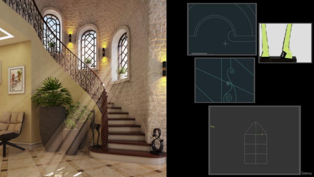 İç Mekan Tasarımı (AutoCAD, 3ds MAX & Vray) – Screenshot 4