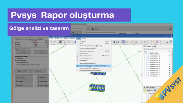 GÜNEŞ ENERJİ SANTRALİ Tasarımı, Maliyeti, Sketchup , Pvsyst – Screenshot 3