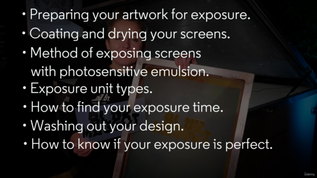 How to expose a screen for screen printing. – Screenshot 3