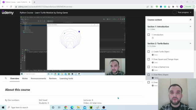 Python Course - Learn Python Turtle Module by Doing War Game – Screenshot 1