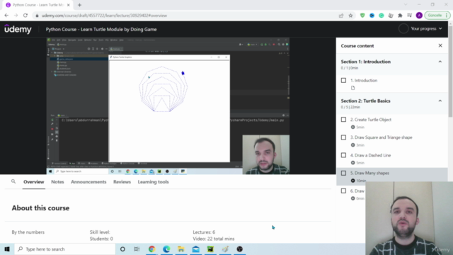 Python Course - Learn Python Turtle Module by Doing War Game – Screenshot 2