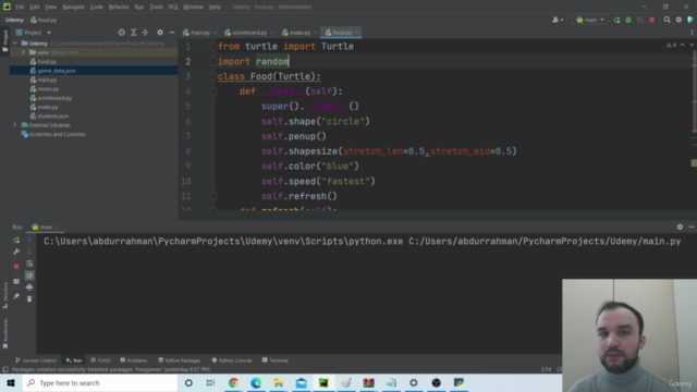 Python Course - Doing Snake Game with Turtle Module – Screenshot 1