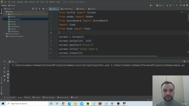 Python Course - Doing Snake Game with Turtle Module – Screenshot 2