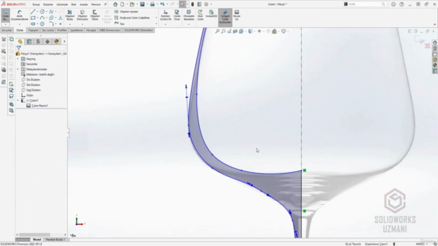 SolidWorks ile Şarap Kadehi Nasıl Tasarlanır – Screenshot 1