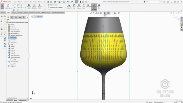 SolidWorks ile Şarap Kadehi Nasıl Tasarlanır – Screenshot 3