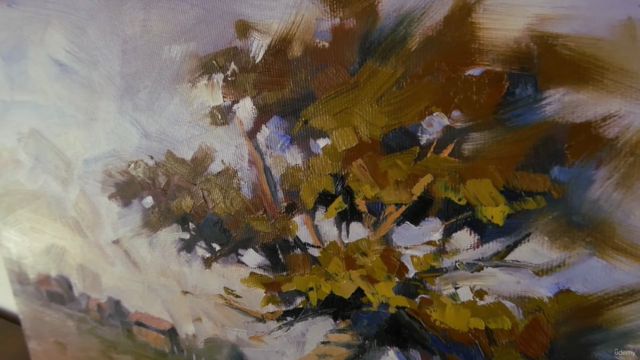 Loose Impressionist Painting: Tree in the sun Oil or Acrylic - Screenshot_03