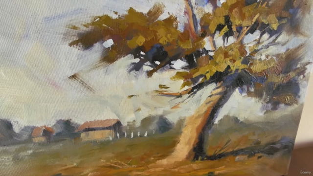 Loose Impressionist Painting: Tree in the sun Oil or Acrylic - Screenshot_04