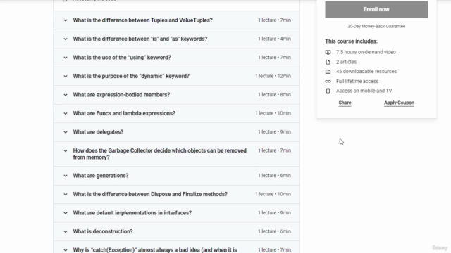 C#/.NET - 50 Essential Interview Questions (Mid Level) – Screenshot 1