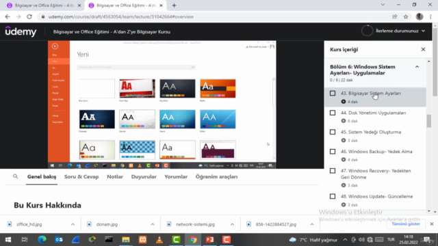 Temel Bilgisayar Kursu | Bilgisayar ve Office Eğitimi 2025 – Screenshot 2