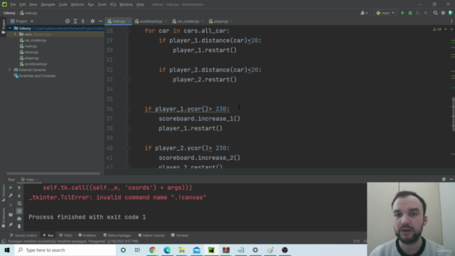 Python Course - Doing Crossing Road Game with Turtle Module – Screenshot 4