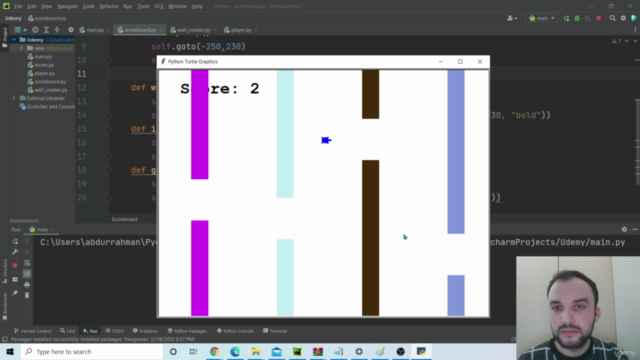 Python Course - Doing Flappy Bird Game with Turtle Module – Screenshot 2