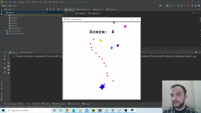 Python Course - Doing Space Invaders Game with Turtle Module – Screenshot 2