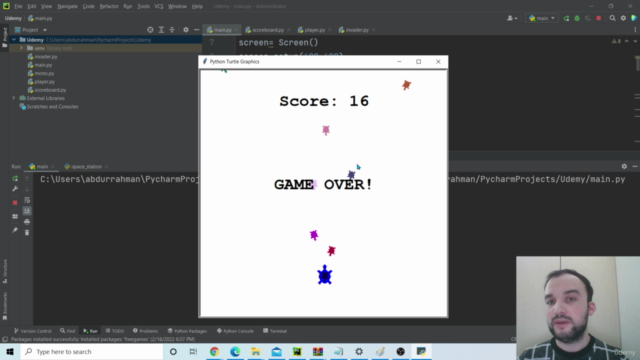 Python Course - Doing Space Invaders Game with Turtle Module – Screenshot 3