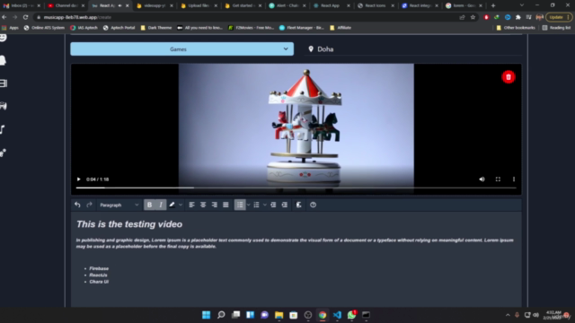 Full Stack Video Blog Using ReactJs, Firebase | For Beginner – Screenshot 3