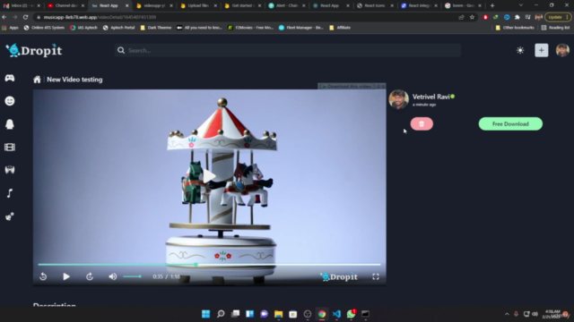 Full Stack Video Blog Using ReactJs, Firebase | For Beginner – Screenshot 4