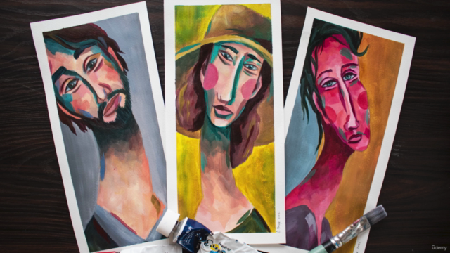 Acrylic Painting for Beginners | Fauvism Portrait Collection – Screenshot 4