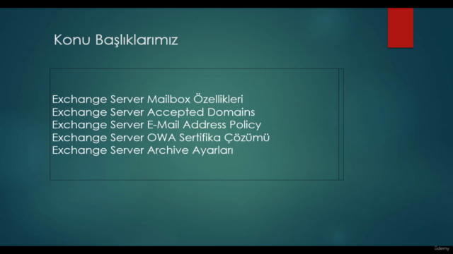 Microsoft Exchange Server Eğitimi | 2025 – Screenshot 3
