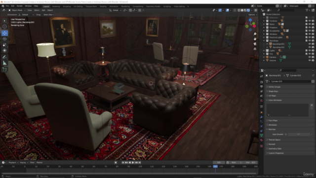 Create a Victorian Room with Blender and Substance Painter – Screenshot 4